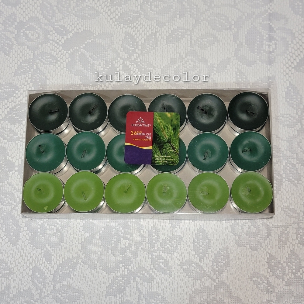 Fresh Cut Tree Scented Tealight Candles 36ct Christmas Season Holiday Time